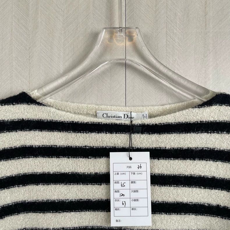 Dior Dior Black White Striped Butterfly Knit Sweater-yf Size US S / EU 44-46 / 1 - 3 Thumbnail
