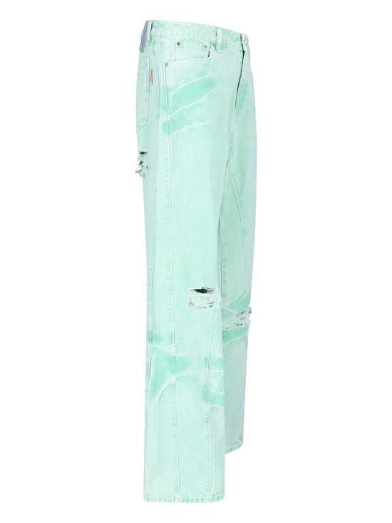 PDF PDF Men Denim Pants DFM03015TF120PX VERDE ACQUA Green Size US 32 / EU 48 - 3 Thumbnail