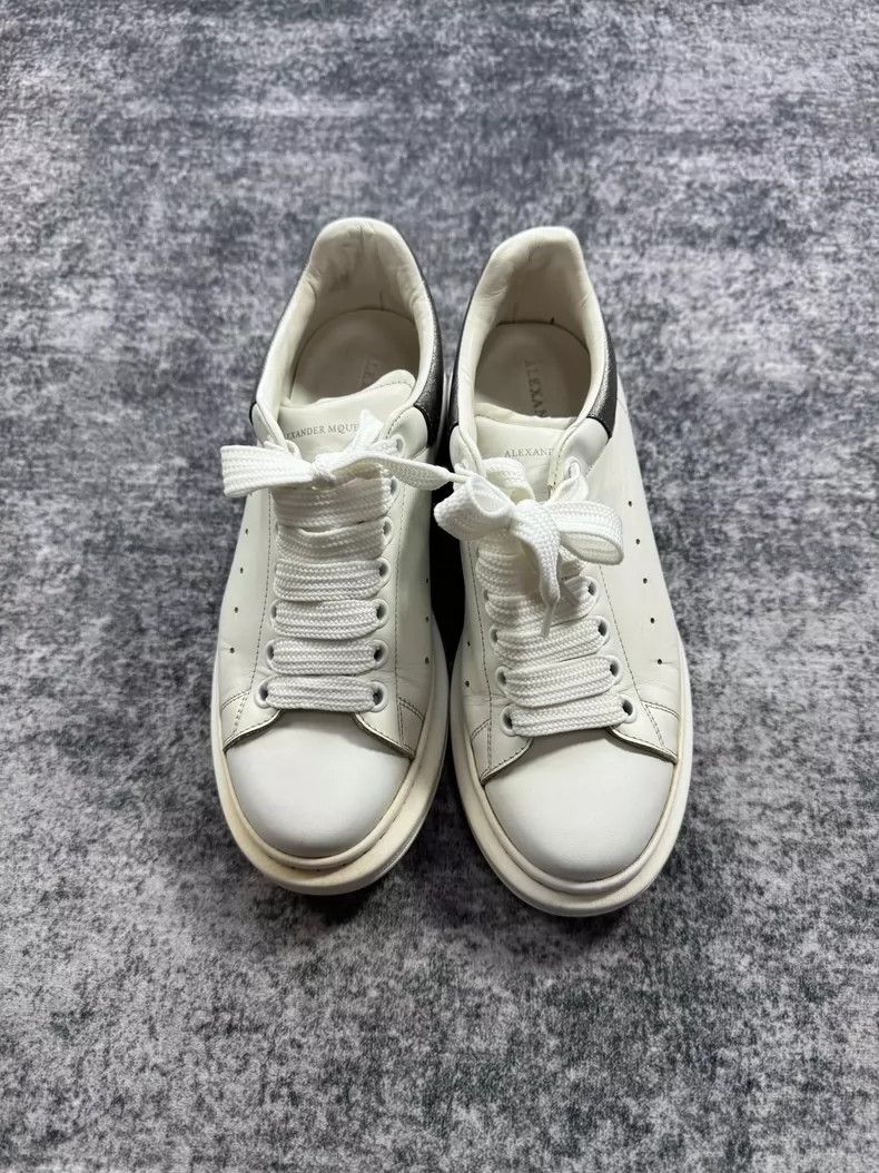 Alexander McQueen Alexander McQueen Silver-Trimmed White Sneakers-yf Size US 7.5 / EU 40-41 - 2 Thumbnail