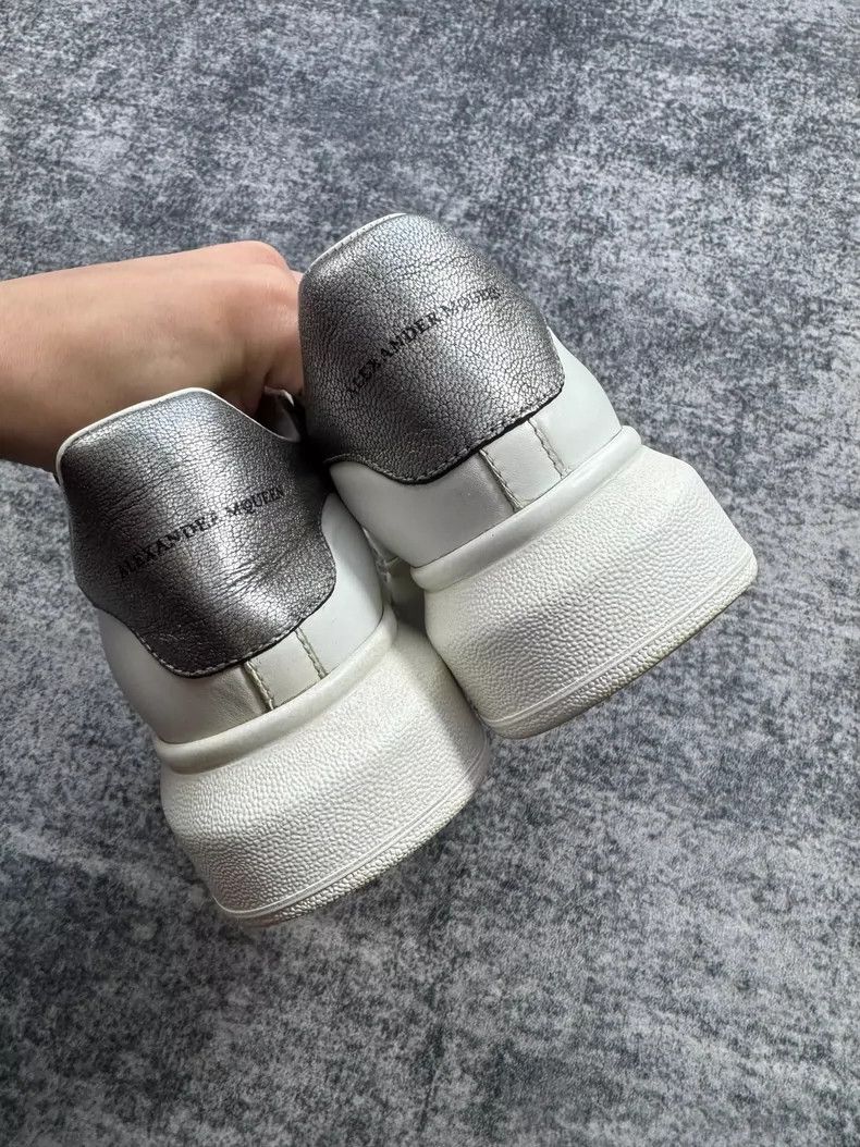 Alexander McQueen Alexander McQueen Silver-Trimmed White Sneakers-yf Size US 7.5 / EU 40-41 - 5 Thumbnail
