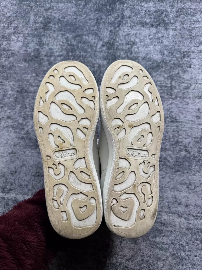 Alexander McQueen Alexander McQueen Silver-Trimmed White Sneakers-yf Size US 7.5 / EU 40-41 - 6 Thumbnail