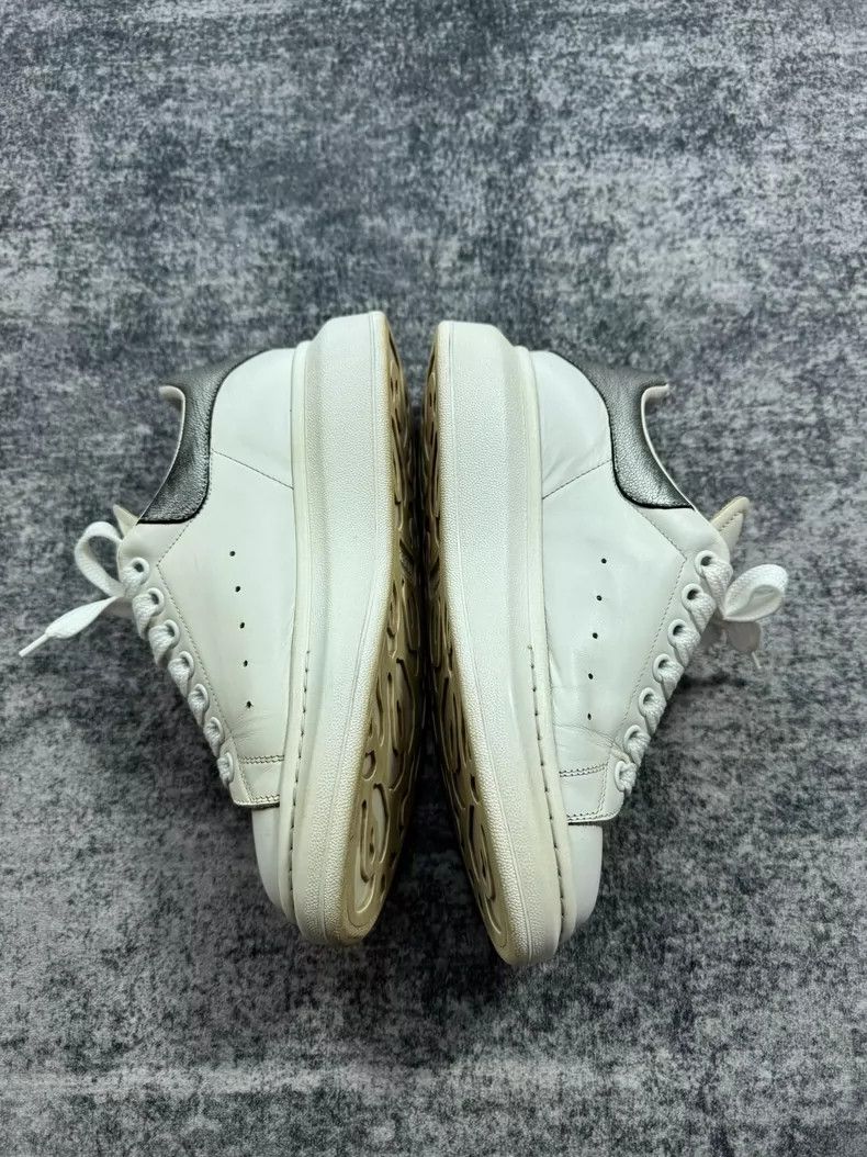 Alexander McQueen Alexander McQueen Silver-Trimmed White Sneakers-yf Size US 7.5 / EU 40-41 - 4 Thumbnail