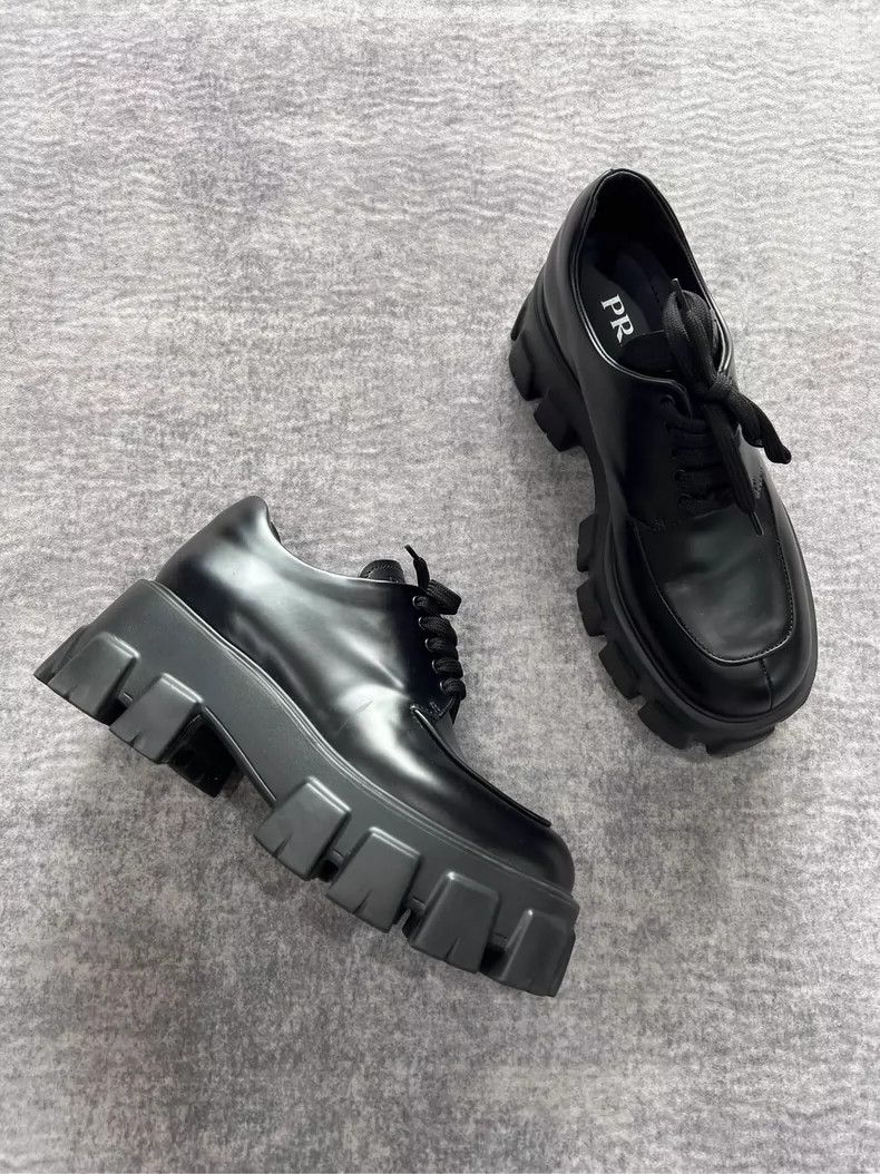 Prada Prada Thick Sole Loafers Shoes Size 37-yf Size US 6.5 / EU 39-40 - 2 Thumbnail