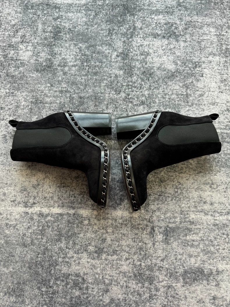 Chanel Chanel Suede High Heeled Boots-yf Size US 5.5 / EU 38 - 4 Thumbnail
