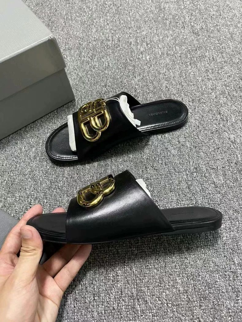 Balenciaga Balenciaga Golden Logo Slide Sandals-yf Size US 5.5 / EU 38 - 3 Thumbnail