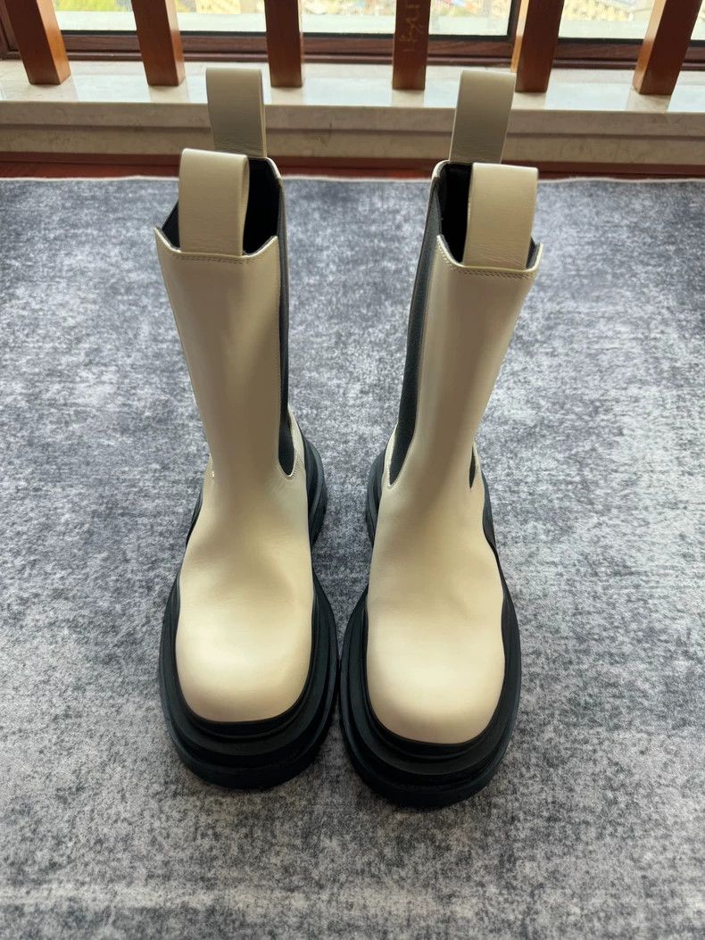 Bottega Veneta Bottega Veneta Beige Platform Boots-yf Size US 5.5 / EU 38 - 4 Thumbnail