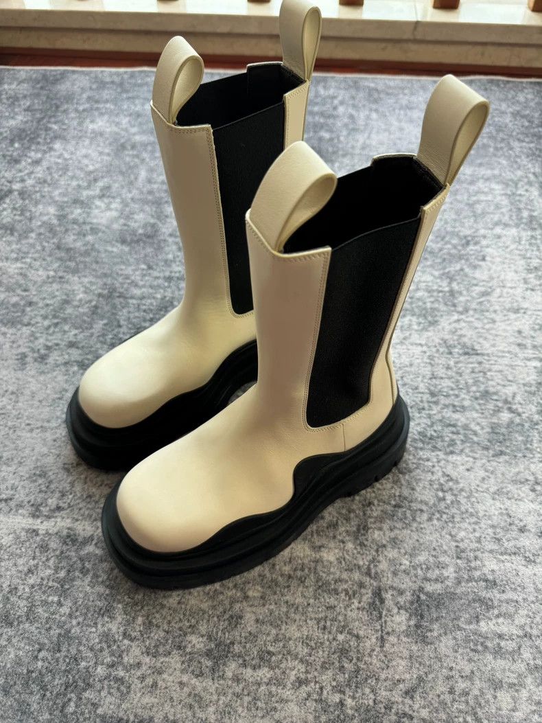 Bottega Veneta Bottega Veneta Beige Platform Boots-yf Size US 5.5 / EU 38 - 3 Thumbnail