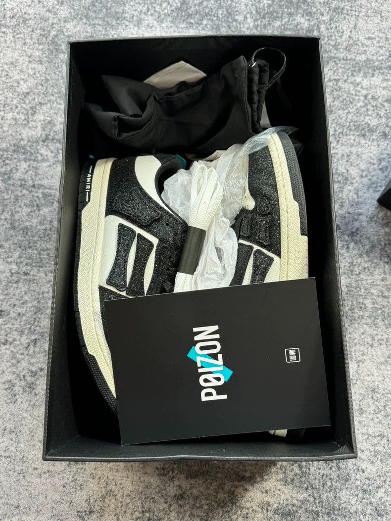 Amiri Amiri Black and White Sparkle Sneakers-yf Size US 7 / EU 40 - 8 Thumbnail