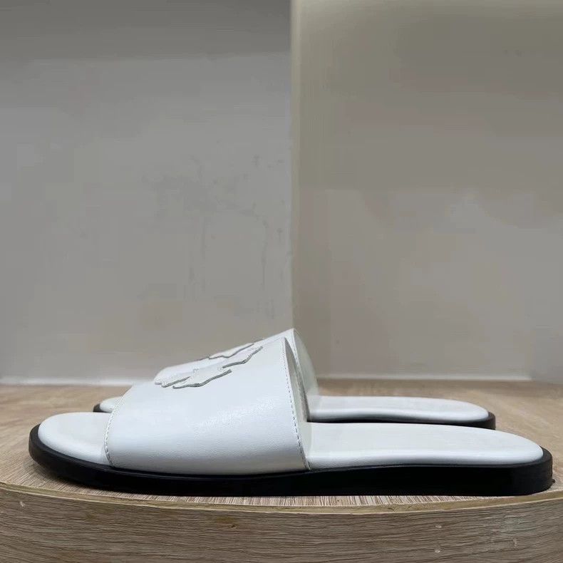 Chrome Hearts Chrome Hearts White Leather Slide Sandals-yf Size US 9 / EU 42 - 3 Thumbnail
