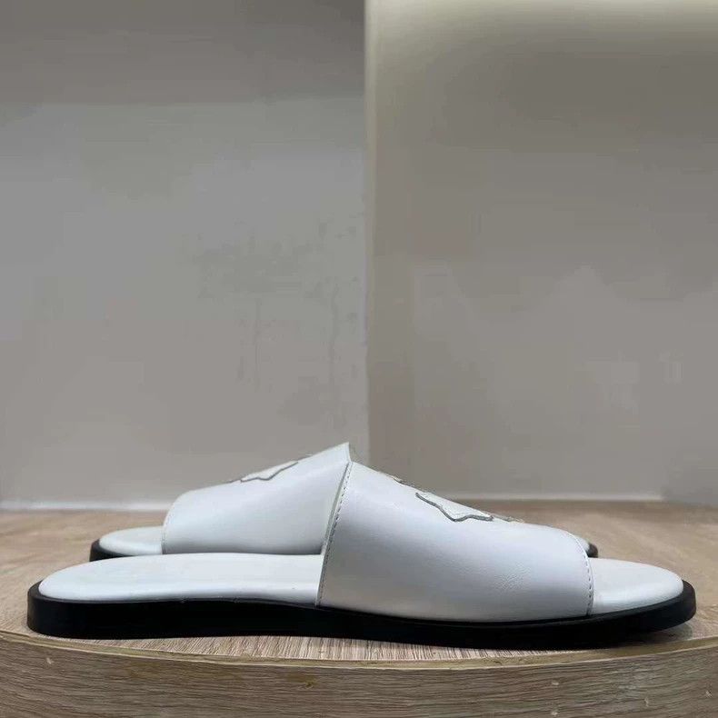 Chrome Hearts Chrome Hearts White Leather Slide Sandals-yf Size US 9 / EU 42 - 5 Thumbnail