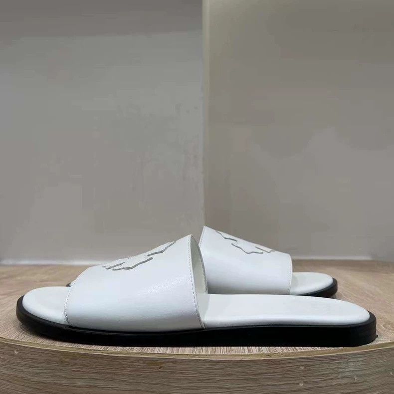 Chrome Hearts Chrome Hearts White Leather Slide Sandals-yf Size US 9 / EU 42 - 6 Thumbnail