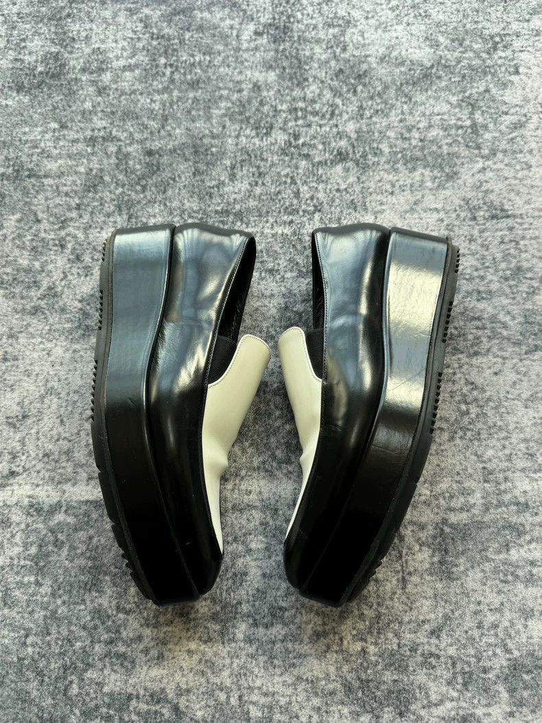 Prada Prada Black and White Pointed Loafers-yf Size US 5.5 / EU 38 - 3 Thumbnail