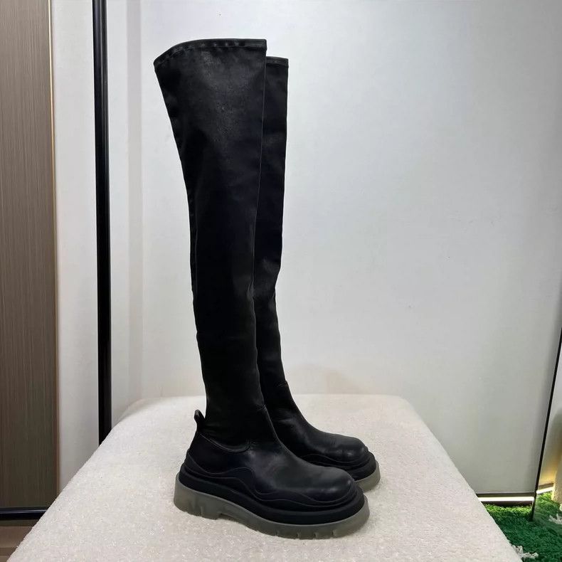 Bottega Veneta Bottega Veneta Leather Over-the-Knee Boots-yf Size US 7.5 / EU 40-41 - 3 Thumbnail