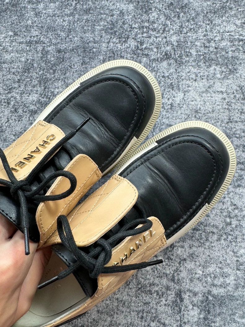 Chanel Chanel Metal Logo Oxford Shoes-yf Size US 7.5 / EU 40-41 - 5 Thumbnail