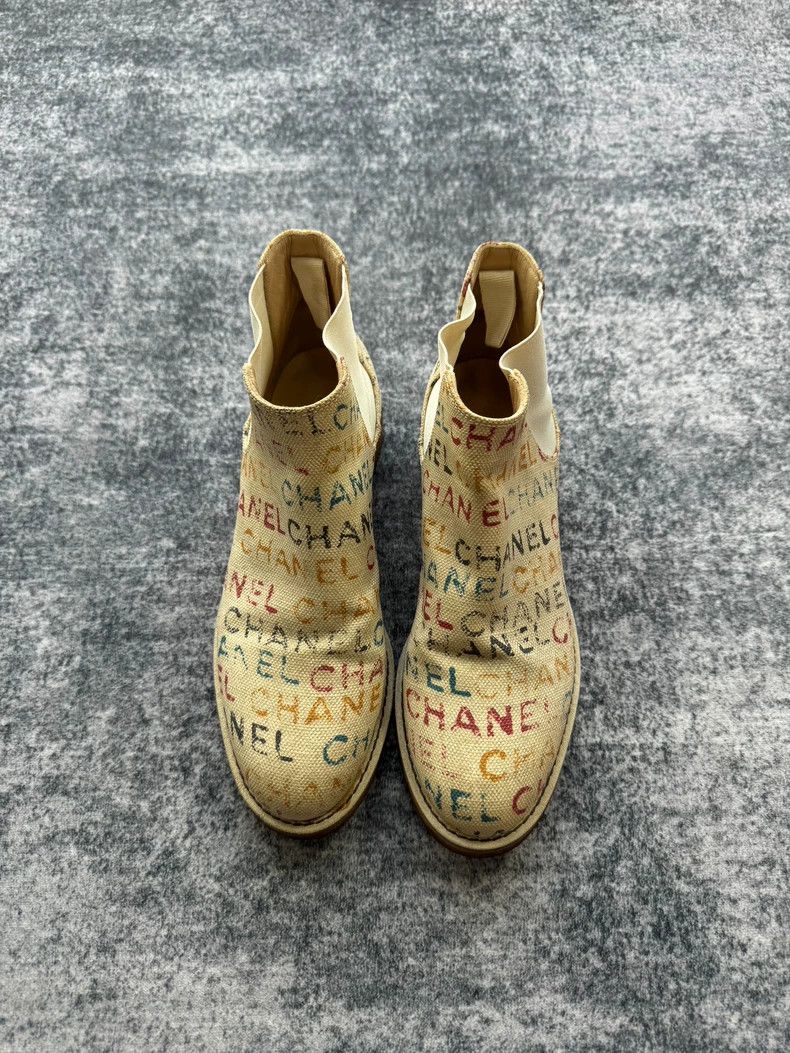 Chanel Chanel Graffiti Logo Ankle Boots-yf Size US 7.5 / EU 40-41 - 2 Thumbnail