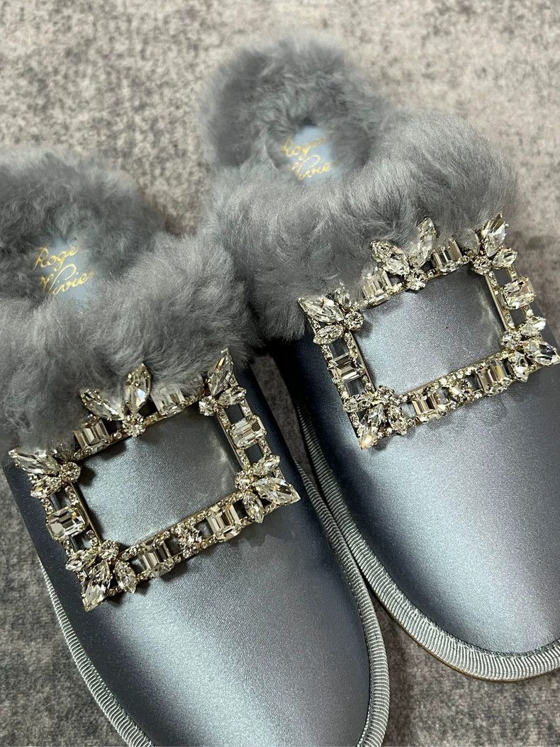 Roger Vivier Roger Vivier Plush Slide Slippers-yf Size US 5 / EU 37 - 3 Thumbnail