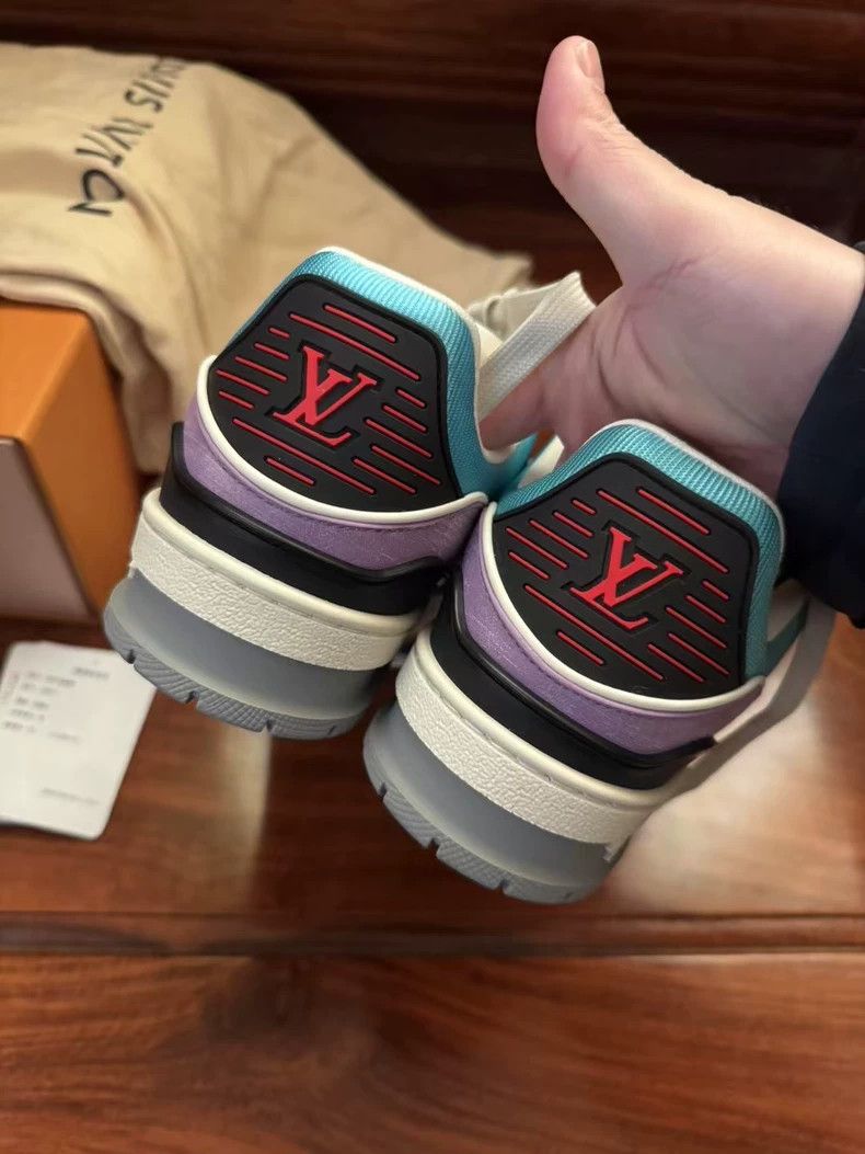 Louis Vuitton Louis Vuitton Blue Purple Trainer Sneakers-yf Size US 5.5 / EU 38 - 4 Thumbnail