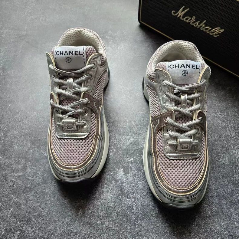 Chanel CHANEL Silver Sport Sneakers Size 36-yf Size US 5.5 / EU 38 - 3 Thumbnail