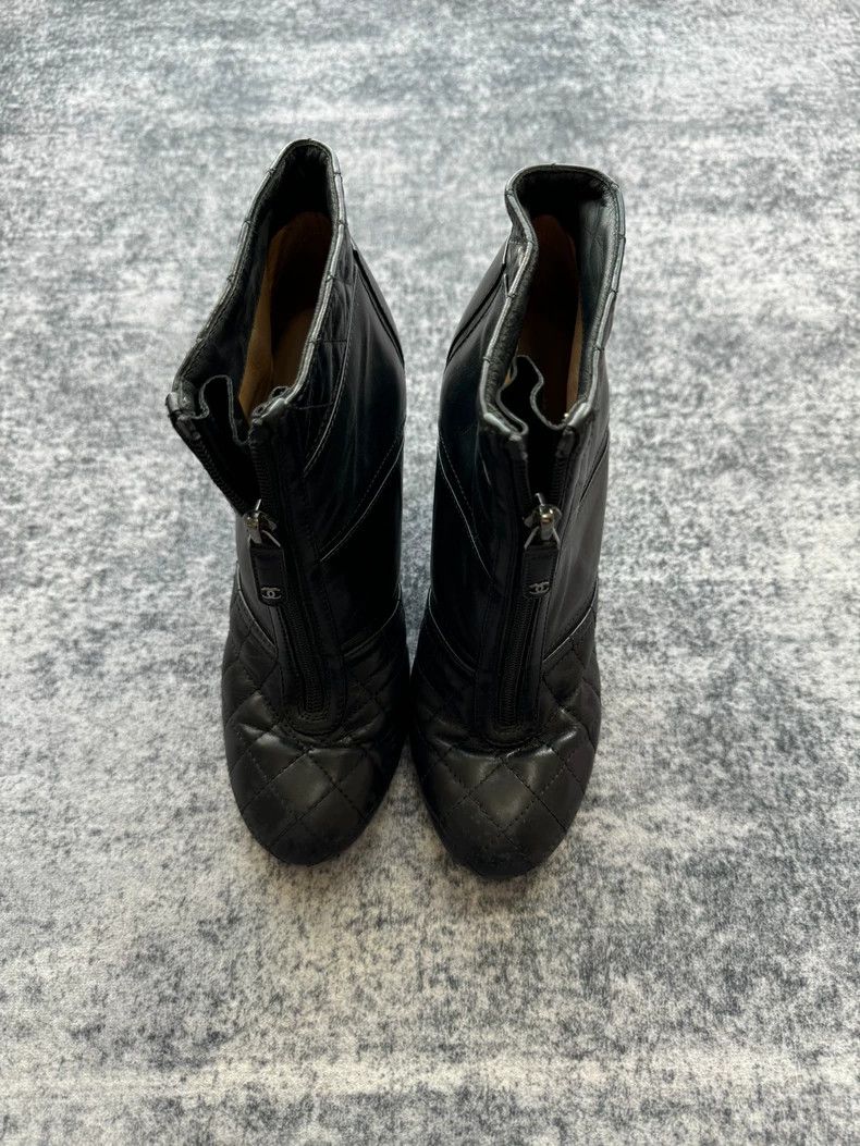 Chanel Chanel Black Quilted High Heel Shoes-yf Size US 7.5 / EU 40-41 - 2 Thumbnail