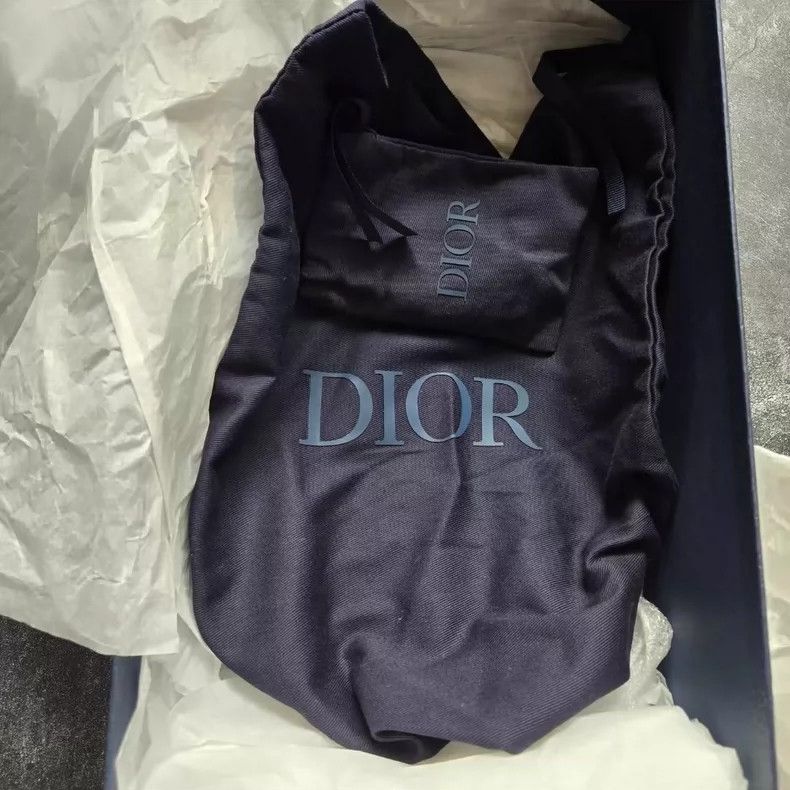 Dior DIOR B23 Black Leather Sneakers New-yf Size US 5.5 / EU 38 - 8 Thumbnail