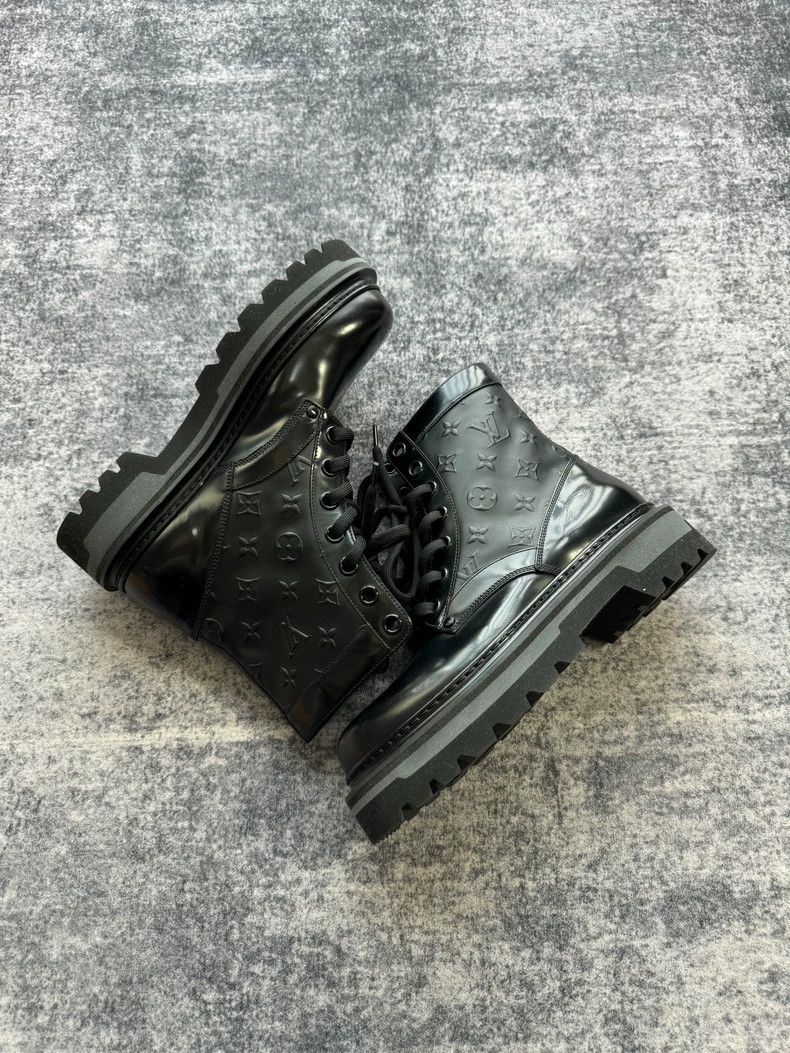 Louis Vuitton Louis Vuitton Black Logo Short Boots-yf Size US 5.5 / EU 38 - 3 Thumbnail