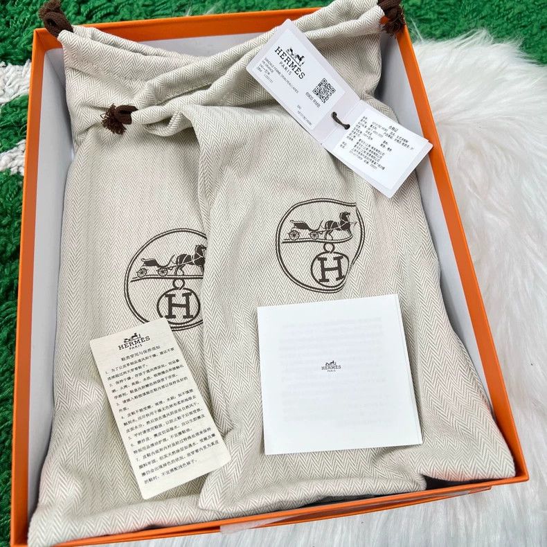 Hermes Hermes Orange Teddy Slippers Size 38-yf Size US 8 / EU 41 - 8 Thumbnail