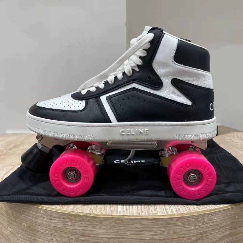 Celine Celine Black and White Roller Skates Shoes-yf Size US 8.5 / EU 41-42 - 2 Thumbnail