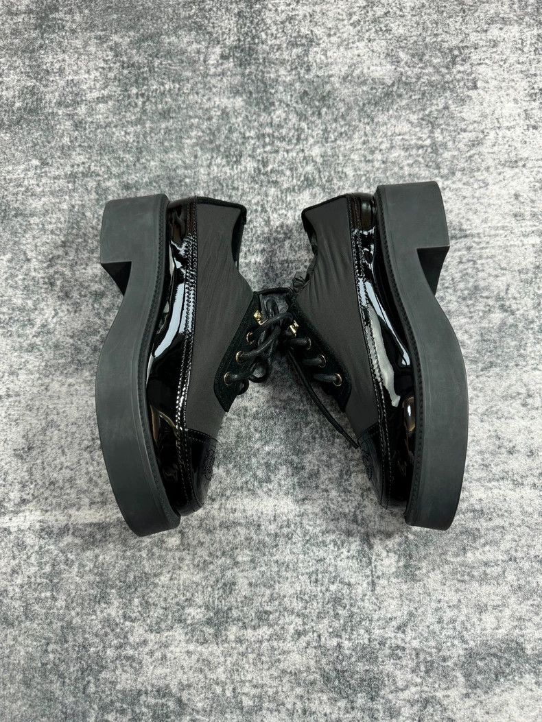 Chanel Chanel Black Leather Platform Loafers-yf Size US 6 / EU 39 - 3 Thumbnail
