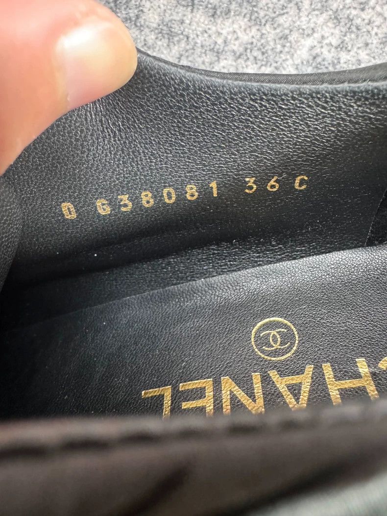 Chanel Chanel Black Leather Platform Loafers-yf Size US 6 / EU 39 - 8 Thumbnail