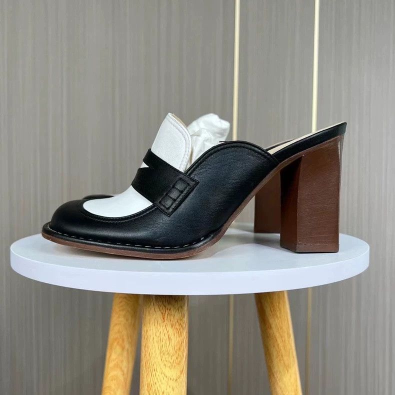 Loewe Loewe Black and White High Heel Mules-yf Size US 6 / EU 39 - 2 Thumbnail