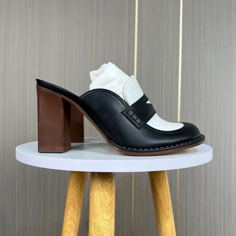 Loewe Loewe Black and White High Heel Mules-yf Size US 6 / EU 39 - 3 Thumbnail