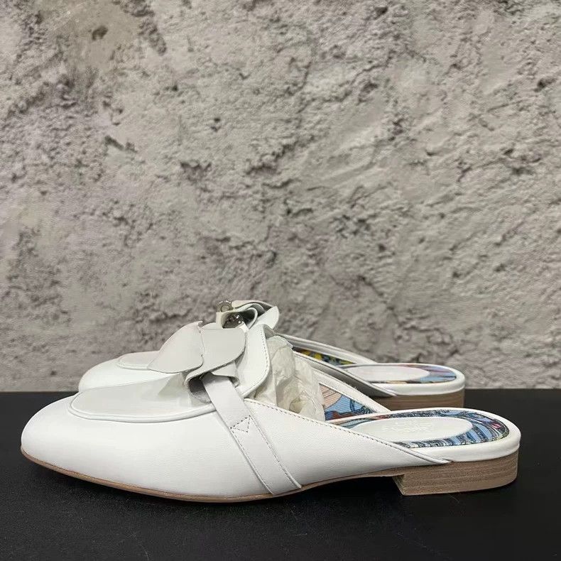 Hermes Hermes Kelly White Half Slippers-yf Size US 6.5 / EU 39-40 - 2 Thumbnail