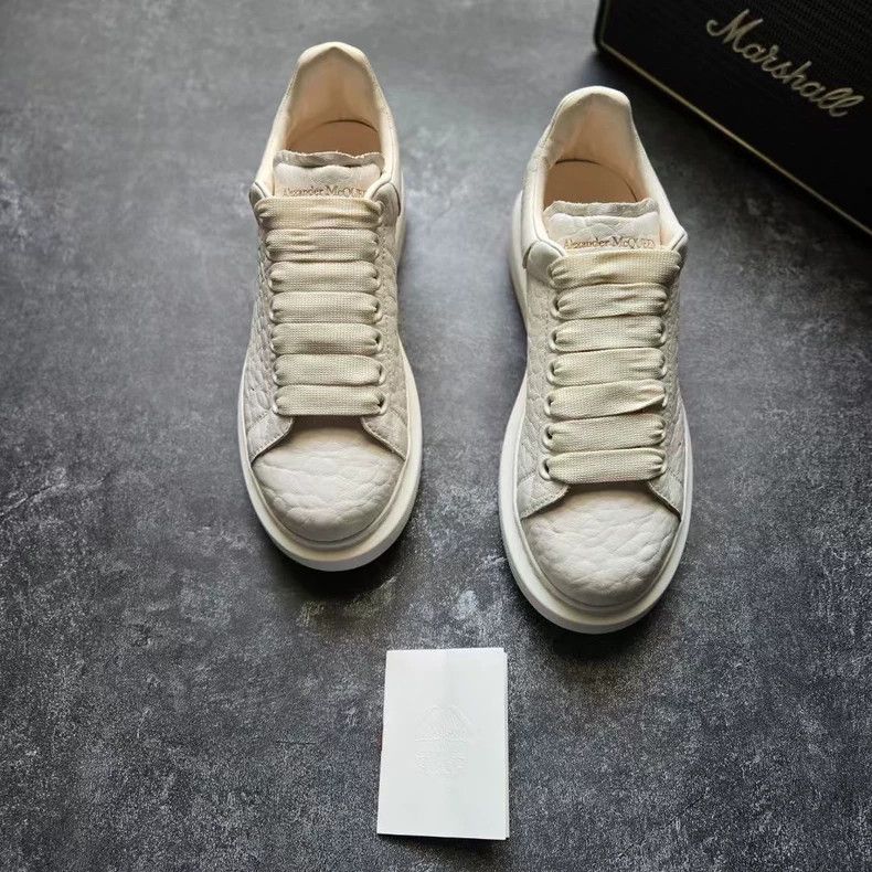 Alexander McQueen Alexander McQueen New White Textured Sneakers-yf Size US 6.5 / EU 39-40 - 3 Thumbnail