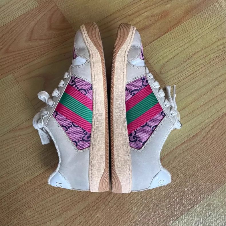 Gucci Gucci pink sneakers with logo design-yf Size US 5 / EU 37 - 2 Thumbnail