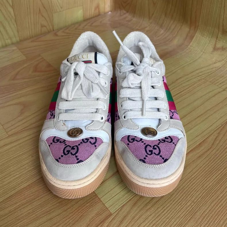 Gucci Gucci pink sneakers with logo design-yf Size US 5 / EU 37 - 4 Thumbnail