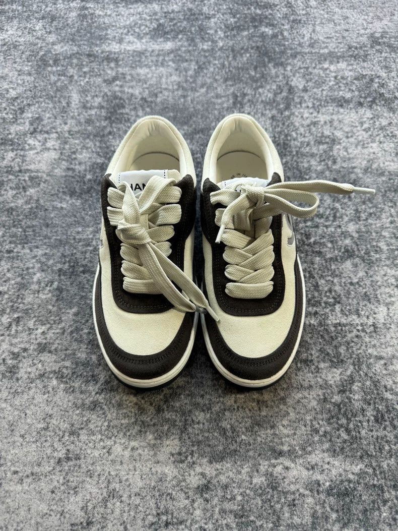 Chanel Chanel Black and White Suede Sneakers-yf Size US 5.5 / EU 38 - 2 Thumbnail