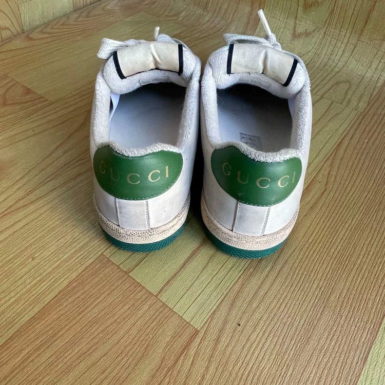 Gucci Gucci Screener White Green Dirty Shoes-yf Size US 6.5 / EU 39-40 - 6 Thumbnail