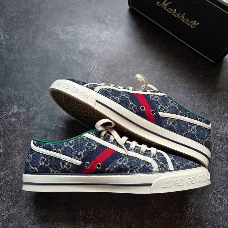 Gucci GUCCI Tennis 1977 Blue and White Sneakers-yf Size US 10 / EU 43 - 2 Thumbnail