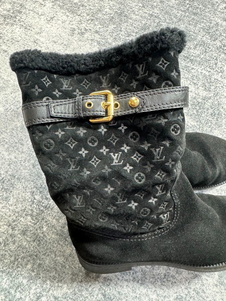 Louis Vuitton Louis Vuitton Black Fur Lined Boots-yf Size US 6 / EU 39 - 4 Thumbnail