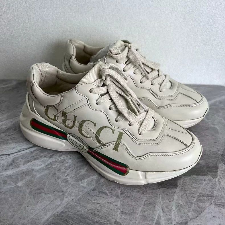 Gucci Gucci Rhyton Dad Sneakers in Ivory White-yf Size US 6.5 / EU 39-40 - 3 Thumbnail