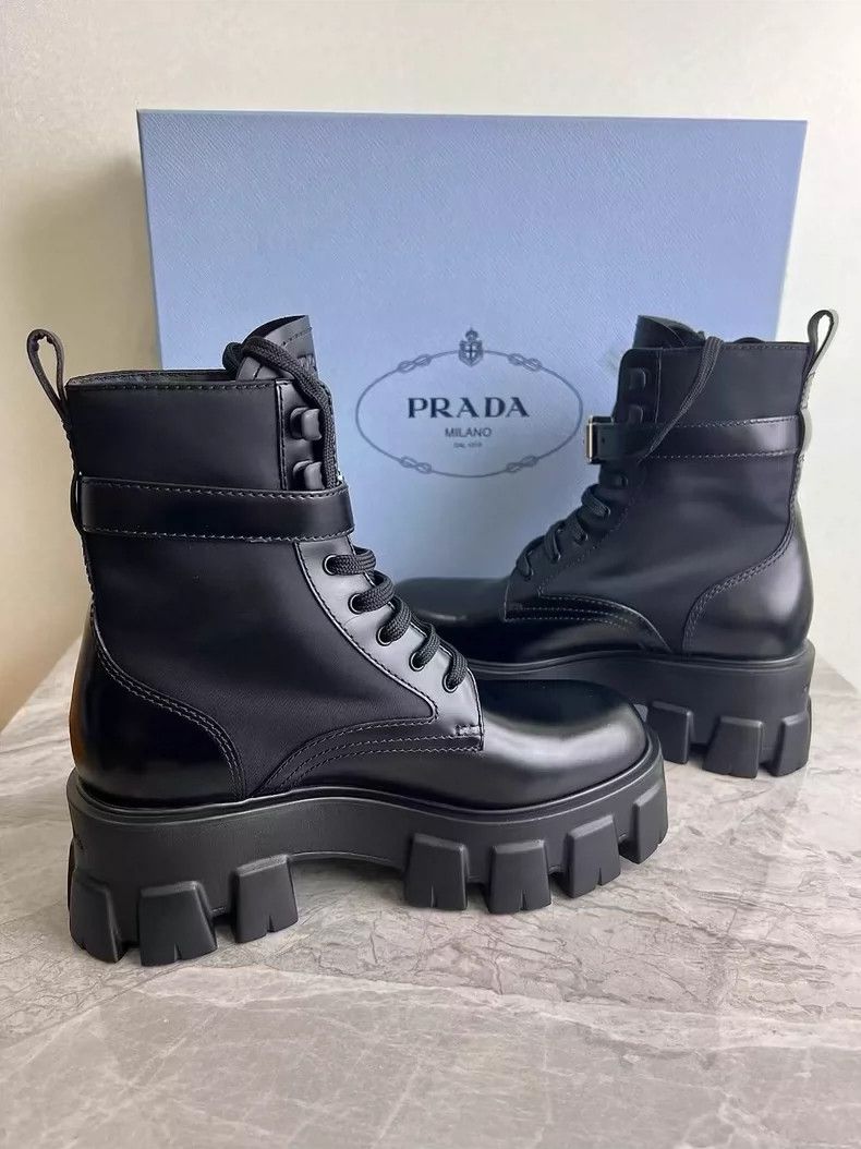 Prada Prada Black Thick Sole Short Boots-yf Size US 6 / EU 39 - 5 Thumbnail