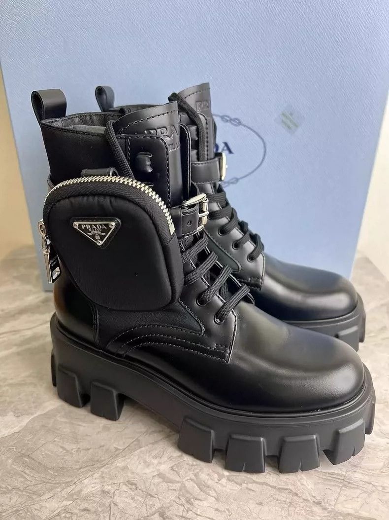 Prada Prada Black Thick Sole Short Boots-yf Size US 6 / EU 39 - 3 Thumbnail