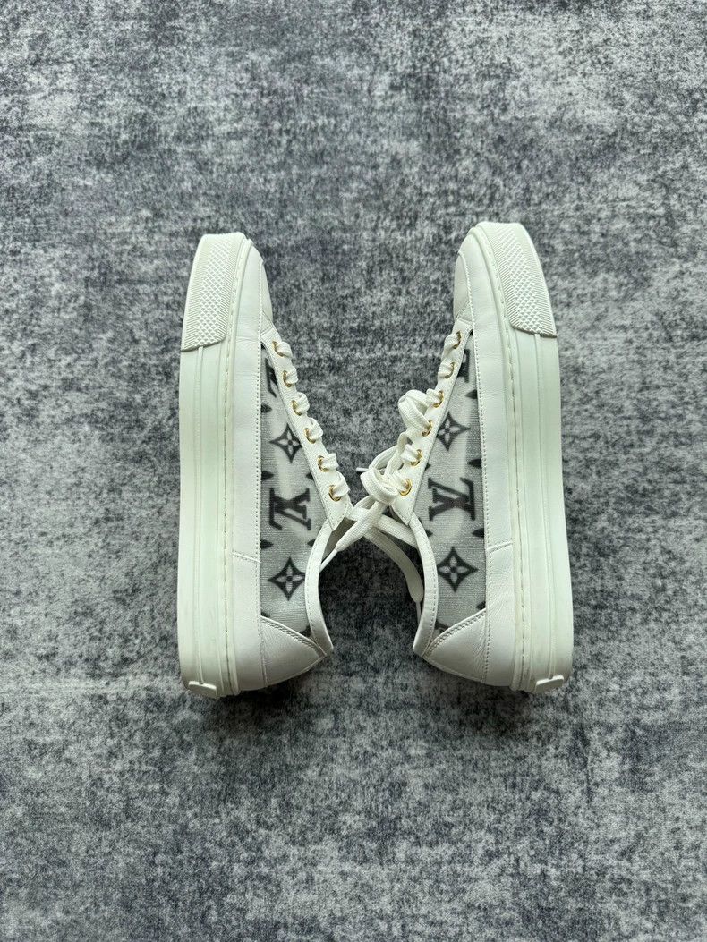 Louis Vuitton Louis Vuitton White Logo Canvas Sneakers-yf Size US 5.5 / EU 38 - 3 Thumbnail