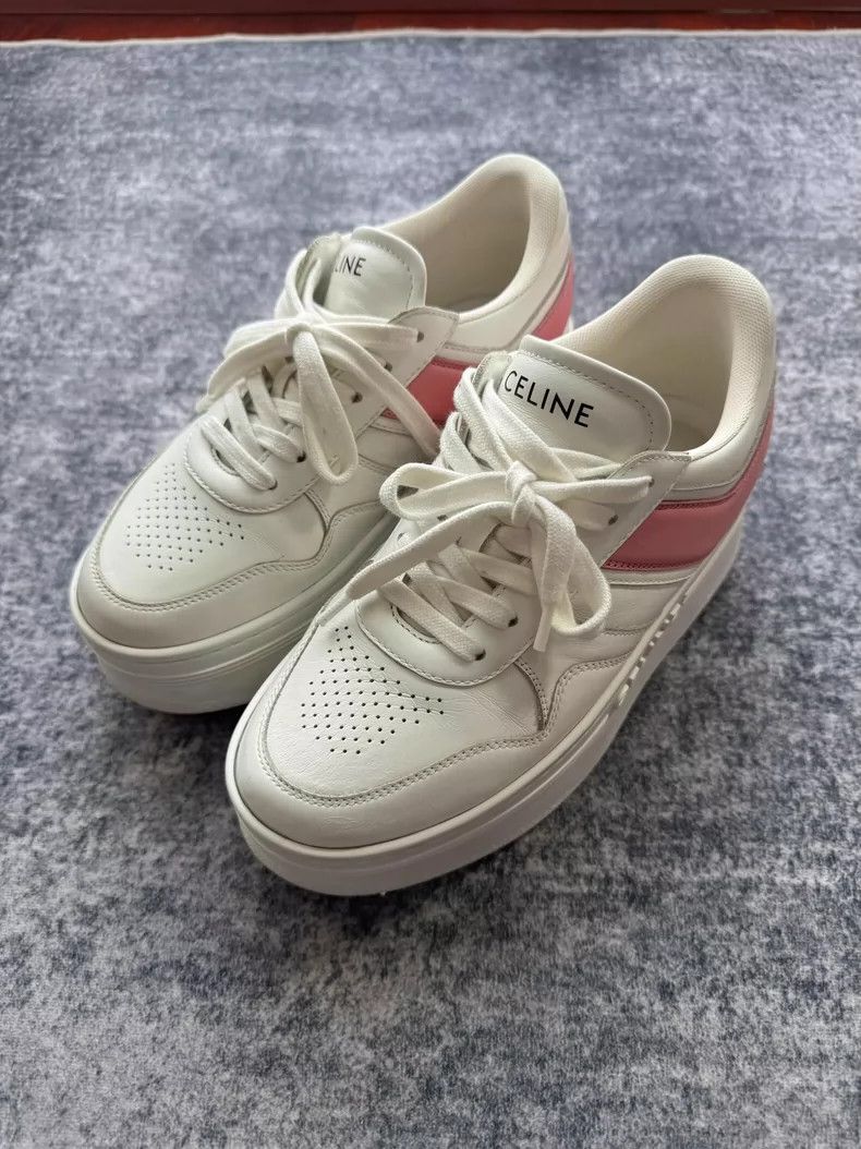 Celine Celine Thick Bottom Sneakers with Pink Detail-yf Size US 5.5 / EU 38 - 3 Thumbnail
