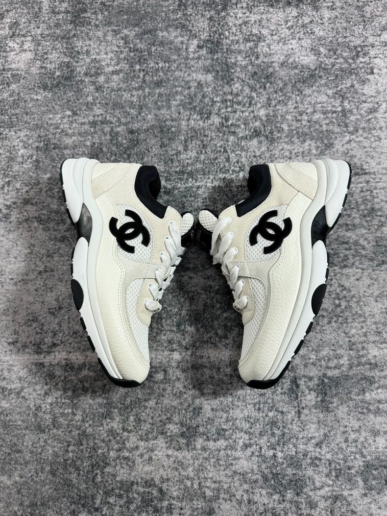 Chanel Chanel Black and White Panda Sneakers-yf Size US 5.5 / EU 38 - 3 Thumbnail