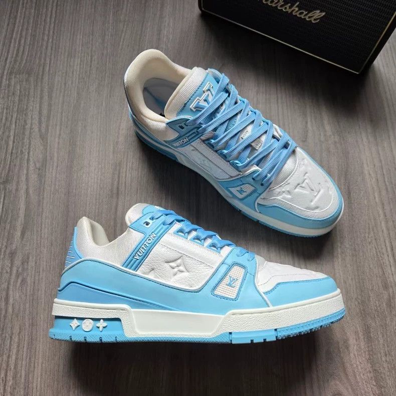 Louis Vuitton Louis Vuitton LV Trainer Sky Blue Sneakers-yf Size US 7.5 / EU 40-41 - 3 Thumbnail
