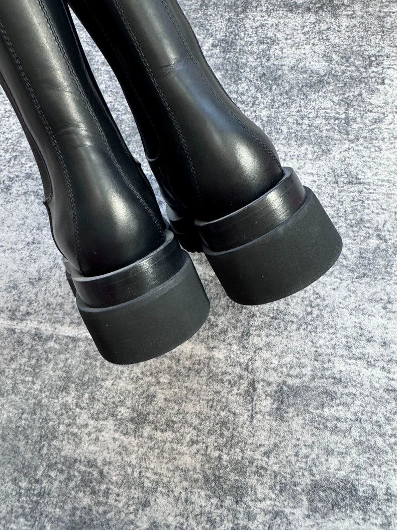 Bottega Veneta Bottega Veneta Black Ankle Boots Size 34.5-yf Size US 5.5 / EU 38 - 6 Thumbnail