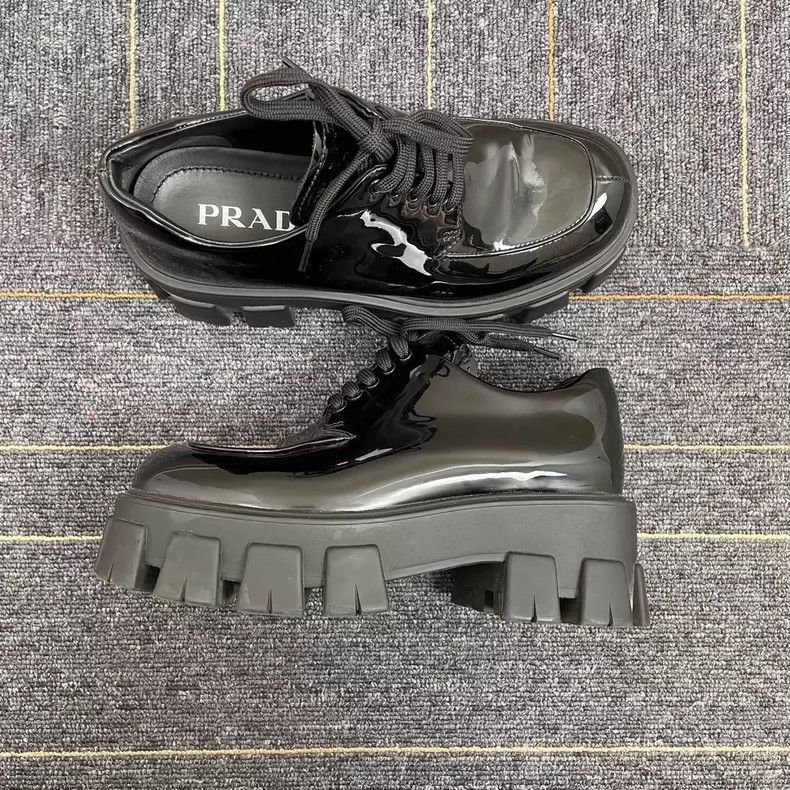 Prada Prada Black Patent Leather Loafers-yf Size US 7.5 / EU 40-41 - 3 Thumbnail