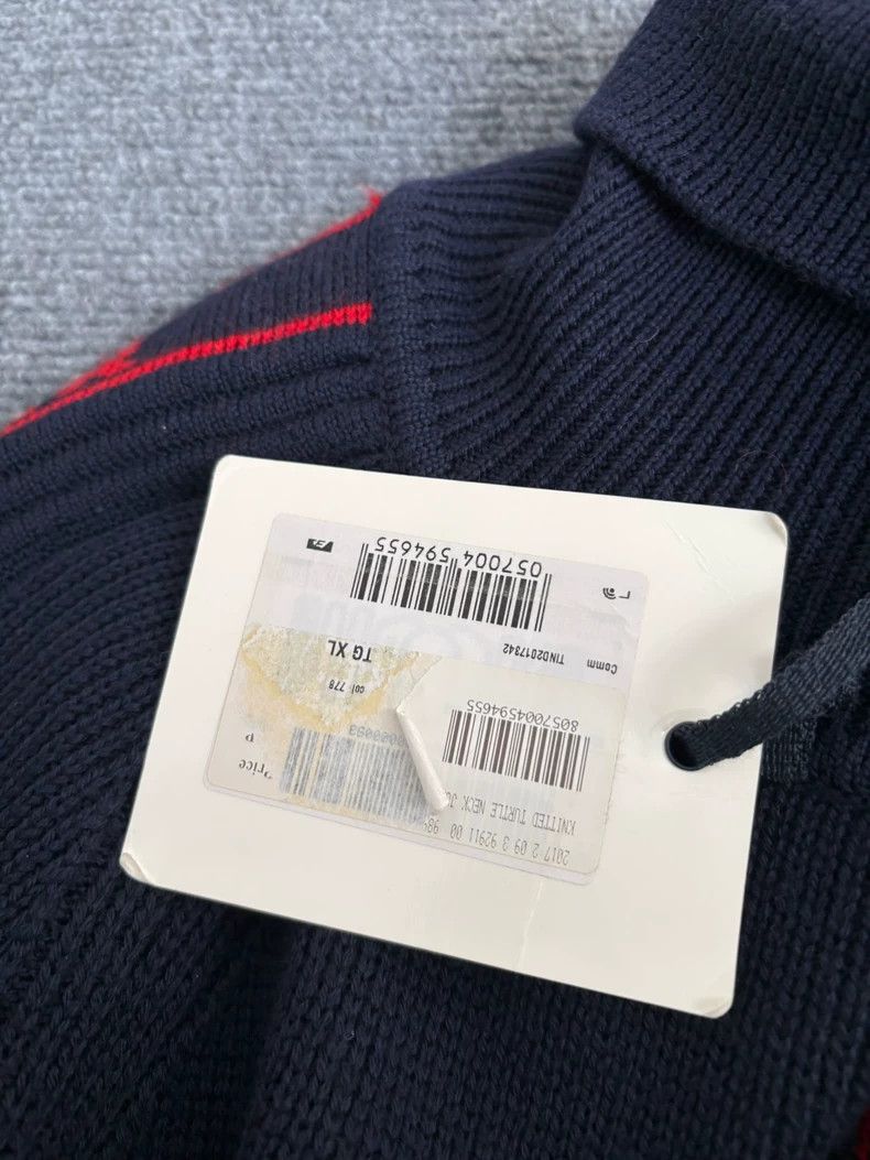 Moncler Moncler High-Neck Sweater with Logo Stripes-yf Size US XL / EU 56 / 4 - 5 Thumbnail