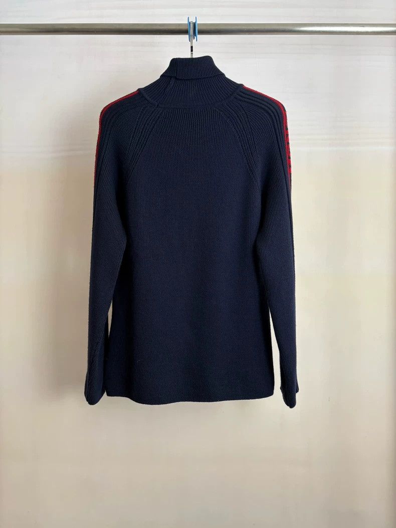 Moncler Moncler High-Neck Sweater with Logo Stripes-yf Size US XL / EU 56 / 4 - 2 Thumbnail